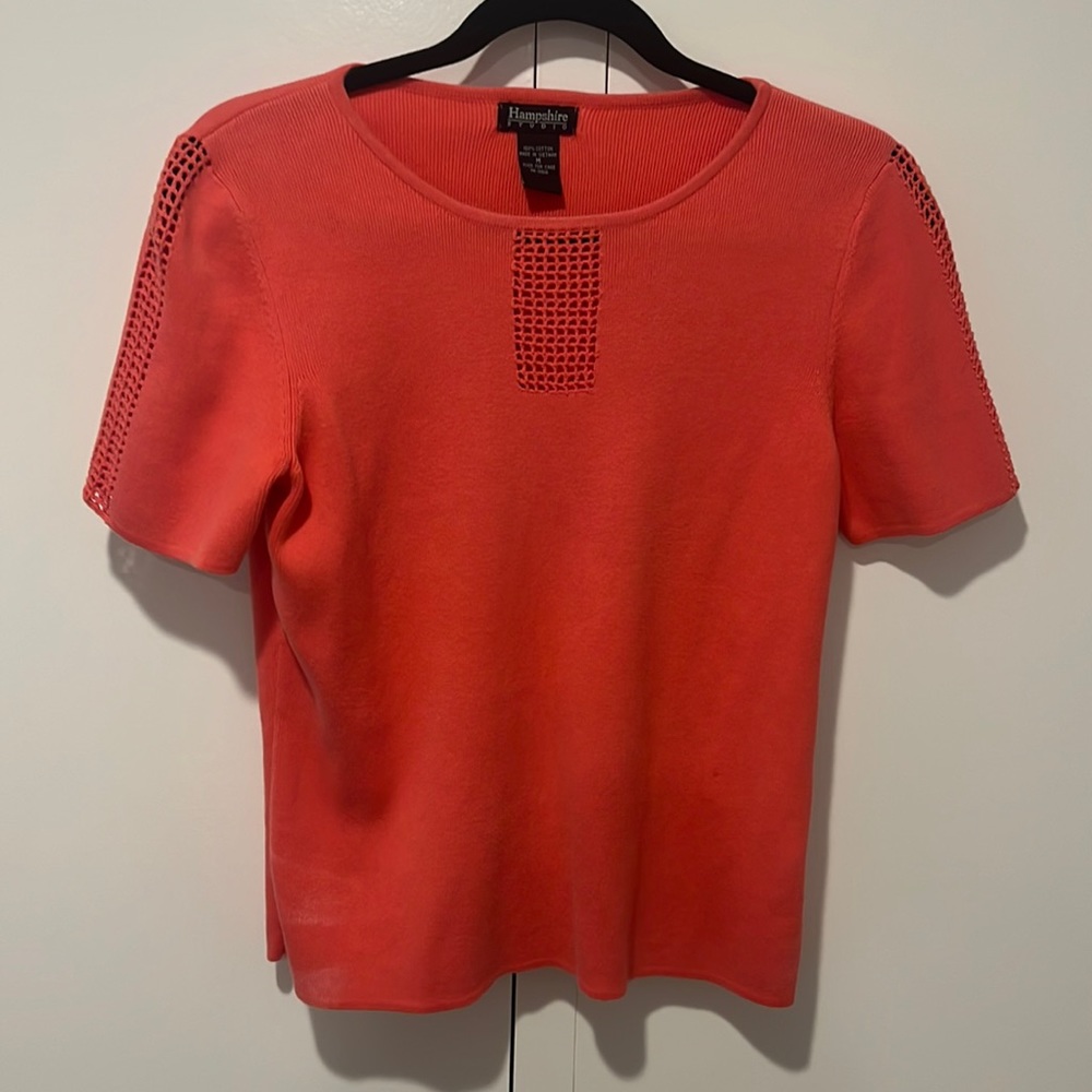 Gently used orange 100% cotton women top